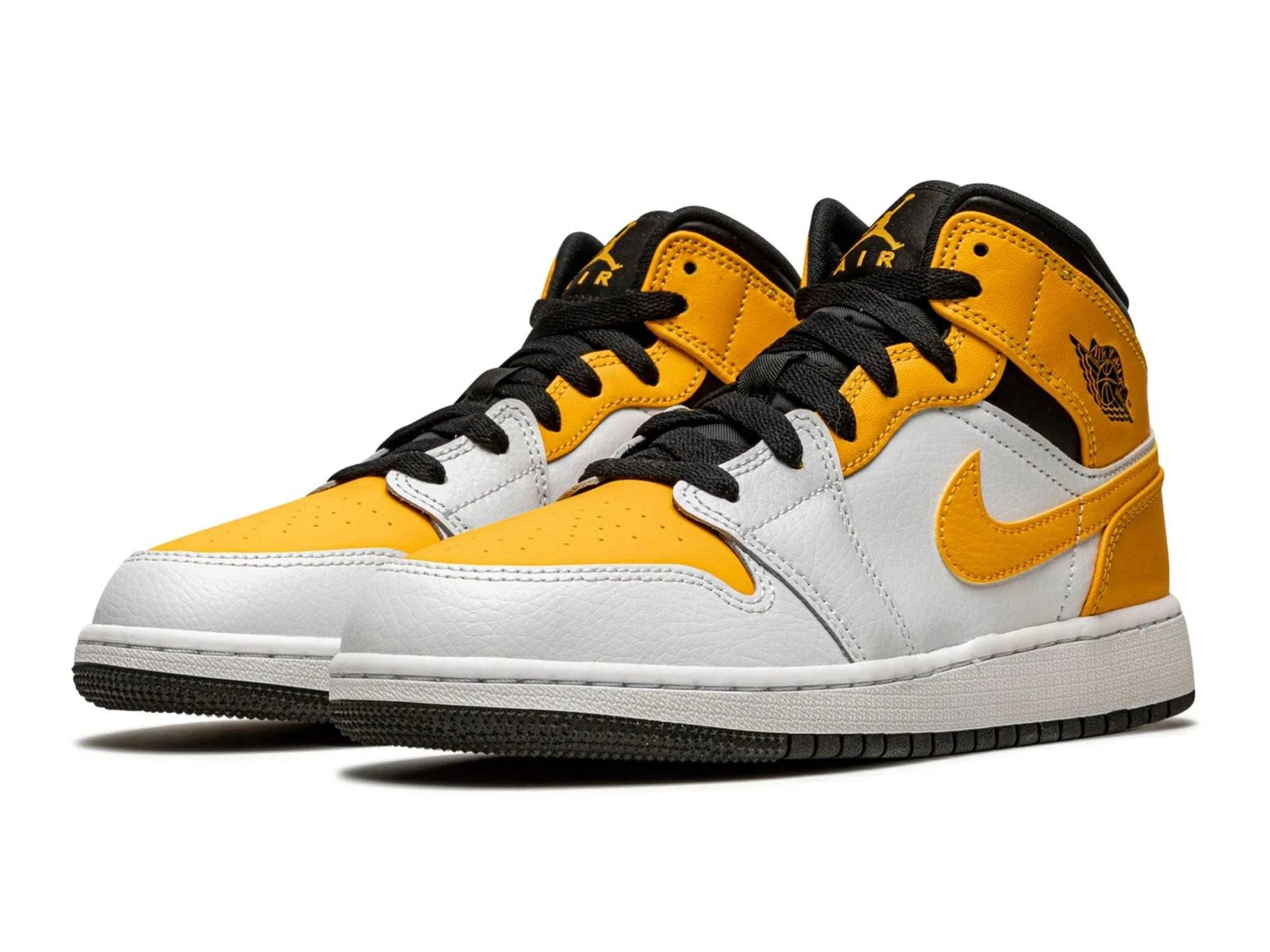 Air Jordan 1 Mid White University Gold