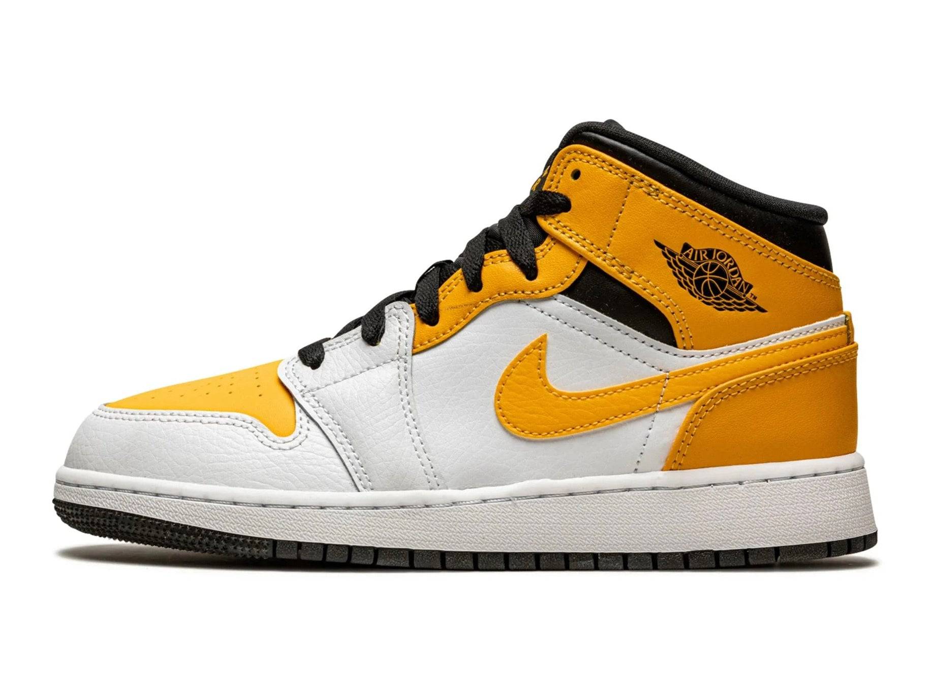 Air Jordan 1 Mid White University Gold